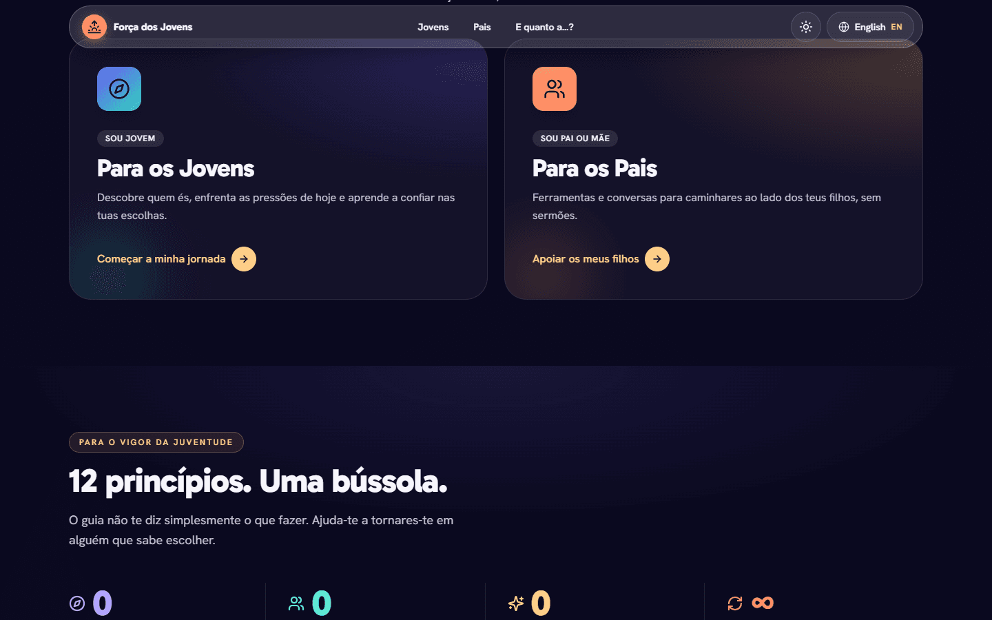 Força dos Jovens — paths and principles