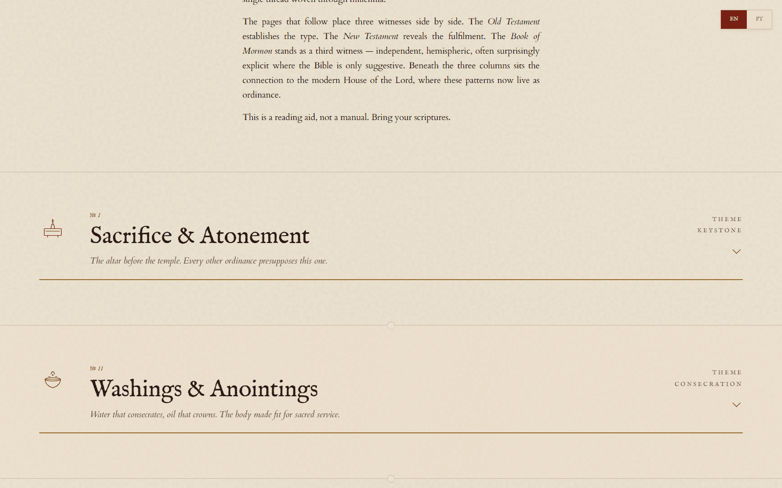 Liturgy Across Dispensations — the eleven ordinances, ready to unfurl